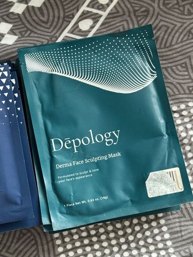 Depology deeper serum infused micro dart eye patches and Derma face sculpting mask new