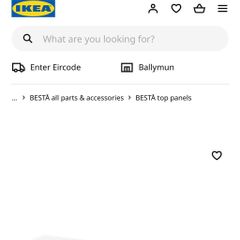 Ikea Besta Safety/tempered Glass Panel Size 120cm X 40cm White