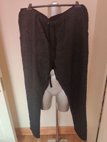 BNWT Miss Etam black/navy pull on loose fit pants size UK18 EU46 Postage included