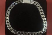 Solid 925 Silver Cuban Bracelet 24.85 grams