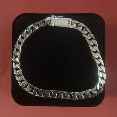 Solid 925 Silver Cuban Bracelet 24.85 grams