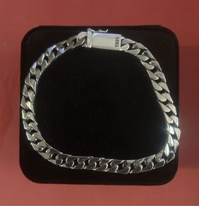 Solid 925 Silver Cuban Bracelet 24.85 grams