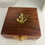 Functional brass vintage reproduction compass hitler Solid Brass Push Button Compass Antique 3 Inch Nautical With Wooden Box reproduction Image 4