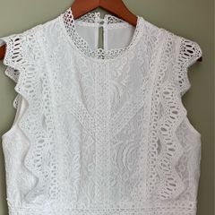 Size 10 Cream Top by Shein
