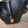 Small real leather picotin style bag Image 7