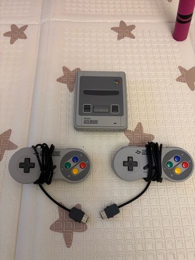 Official Nintendo SNES Classic Mini Console + 2 Controllers & Cables (Genuine)