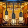 FREE EXPRESS SHIPPING Festoon Lights Outdoor Mains Powered, S14 50FT Led Outdoor String Lights, Warm White 2700K, Waterproof IP65, Great Garden Terrace Patio Outside Lights Image 2