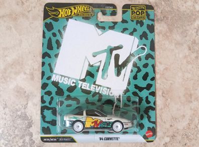 Hot Wheels Premium MTV 1984 84 Corvette Pop Culture HXD63 JHW93 Diecast Car 1:64