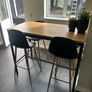 High Bar Table - 4x Leather Stools Image 7