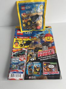 LEGO City Magazine with Bilder minifigure + buldozer