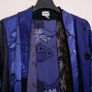 Chico's Blue & Black Patchwork Floral Print Silk Sheer Open-Front Kimono Duster 10-14UK/38-42EU Image 9