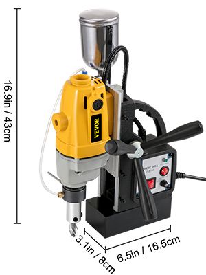 BRAND NEW Magnetic Drill Press 40mm for Engineering Steel Structure 1100W Height Adjustable Electric Bench Drilling Rig Machine