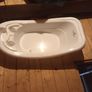 baby bath white in colour  with  plug ease to fill and empty Image 2