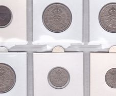 G.B. 6 x George 6th coins - Listed