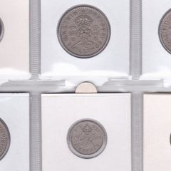 G.B. 6 x George 6th coins - Listed