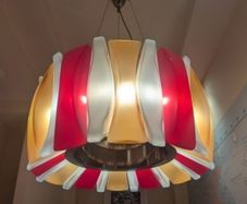 Chandelier red,white & orange