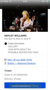 Hayley Williams ticket
