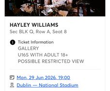 Hayley Williams ticket