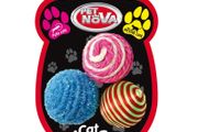 Pet Nova Cat 3 Balls Set Toy 4cm