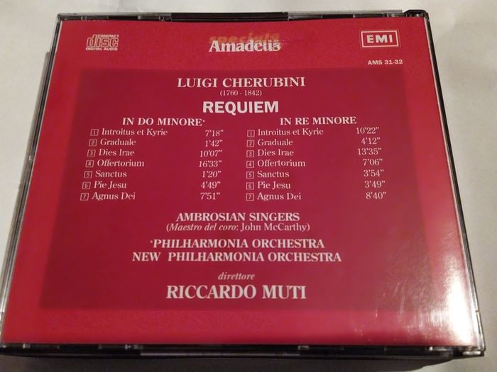 As New Luigi Cherubini - I Requiem 2Cd