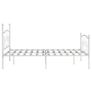 Bed Frame with Slatted Base White Metal 140x200 cm Image 5