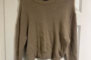 Zara Women's Beige Knit Jumper - size medium