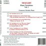 Mozart. Piano Variations Vol. 1. CD. Free Postage! Image 2