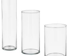 Glass vases - assortment of 6