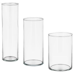 Glass vases - assortment of 6