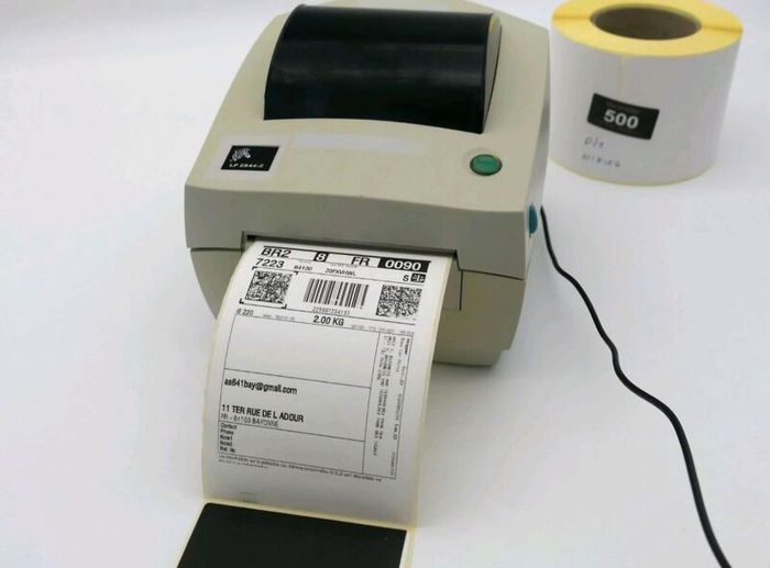 Zebra LP2844Z thermal label printer + 500 labels , spare head & roller buckels+ gear