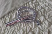 Chrome sleek mixer shower hose and head