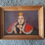 Vintage Oil Painting portrait on board signed and dated by the artist Image 7
