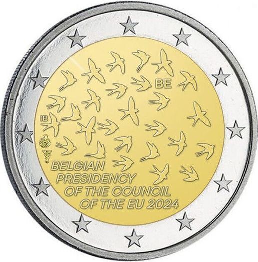 Belgium 2 Euro Commemorative Coin 2024 - Presidency of the Council of the EU. Uncirculated.