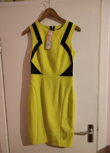 Lipsy Yellow Knee Length Dress