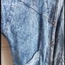 Rare True Vintage 80s/90s Acid Wash Denim Coat. Made in Britain. Sherpa fleece lined. Image 4