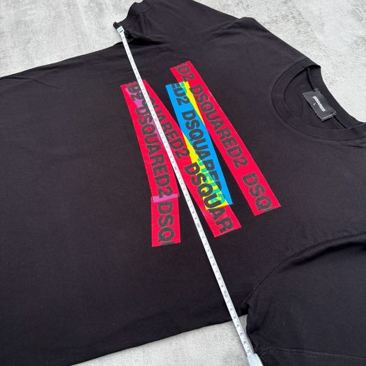 Black Dsquared2 Logo Tape T-Shirt