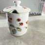 Vintage James Kent Old Foley Strawberry and Butterfly Jam Jar Image 2