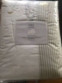 Marks and Spencer's pure cotton brand new bed set and bumper set for cot