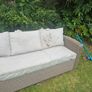 Rattan garden furniture set - couch and armchairs Image 5
