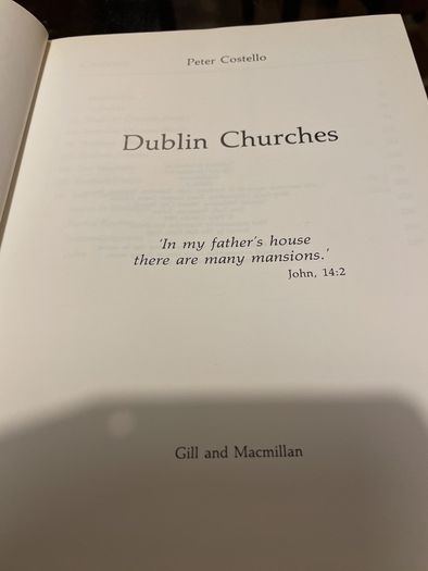 Dublin Churches- Peter Costello hardback 1989