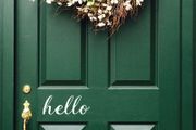 Hello Decal, Hello Sticker, Hello Front Door Decal, Hello, Hello Window Sticker, Window Decal, Car Decal, Car Sticker, Lettering, Outdoor Decal, Hello Greetings Door Decal, Porch Decal