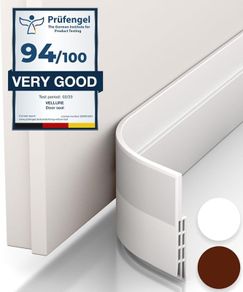 BLOCK DRAFTS EFFECTIVELY - High-quality under door draught excluder made from industry-grade silicone with exceptionally strong adhesive. Our door sweep for the bottom of doors puts an end to all draft problems, cold air, and dust (for exterior doors and 