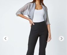 Roman 3/4 Sleeve Ruched Hem Chiffon Bolero BNWT Postage Included