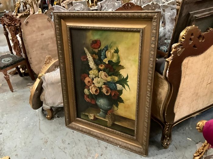 Large Old oil on canvas painting