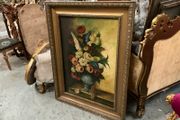 Large Old oil on canvas painting
