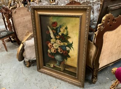 Large Old oil on canvas painting