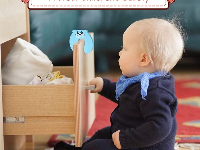 Children's Door Stop, Child Safety Door, Animal Design, Doorstop, Finger Clamp Protection, Foam Baby Safety Protection of Children's Hands and Pets from Injuries (Pack of 7)