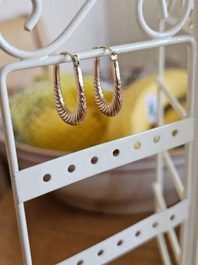 9ct Gold Yellow Gold Hoop Earrings/Elegant