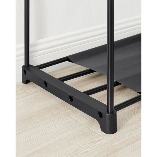 Open wardrobe with 4 hanging compartments