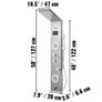 6 in 1 Shower Tower Panel Stainless Steel LED Display Wall Mounted Shower Panel System Panel Rainfall Massage Jets Waterfall Bathroom Shower Tower (FREE POSTAGE) Image 9